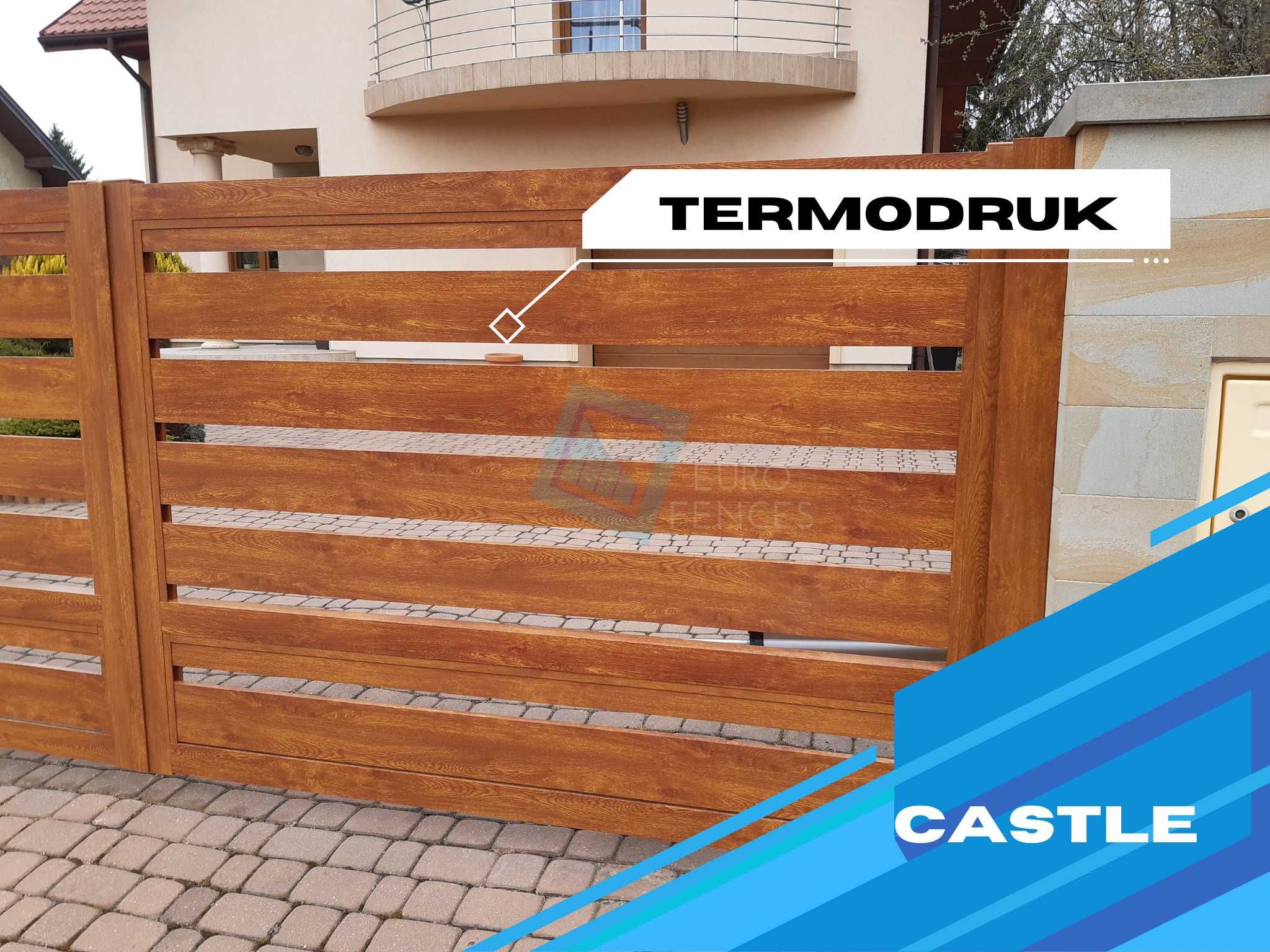 Aluminiowe ogrodzenie poziome - model Castle - Polski producent