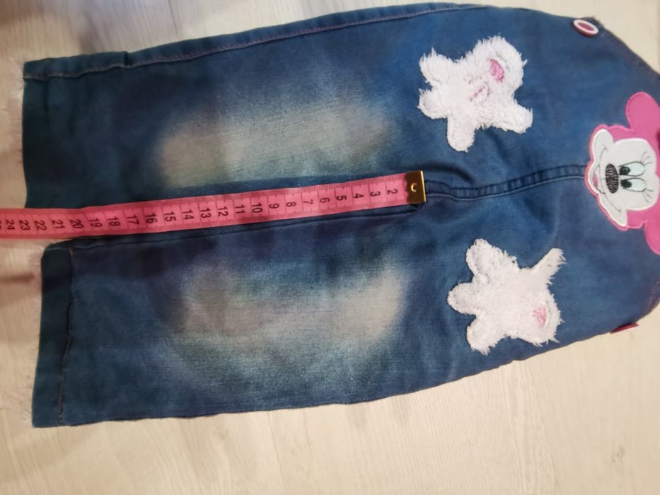 Детский тёплый джинсовый комбез на 1 год