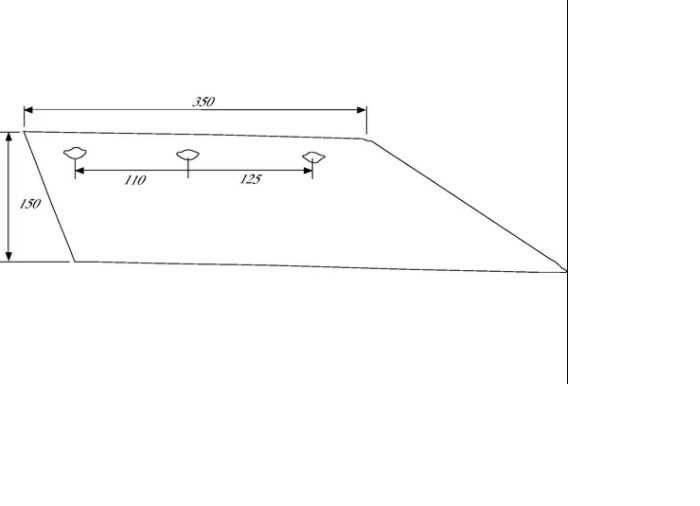 Lemiesz dziobowy pługa Niemeyer prawy lewy 024122/1