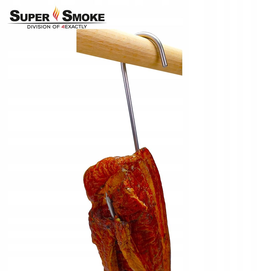 Hak Wędzarniczy Super Smoke "S" skręcony do wędlin 4mm 13cm Premium