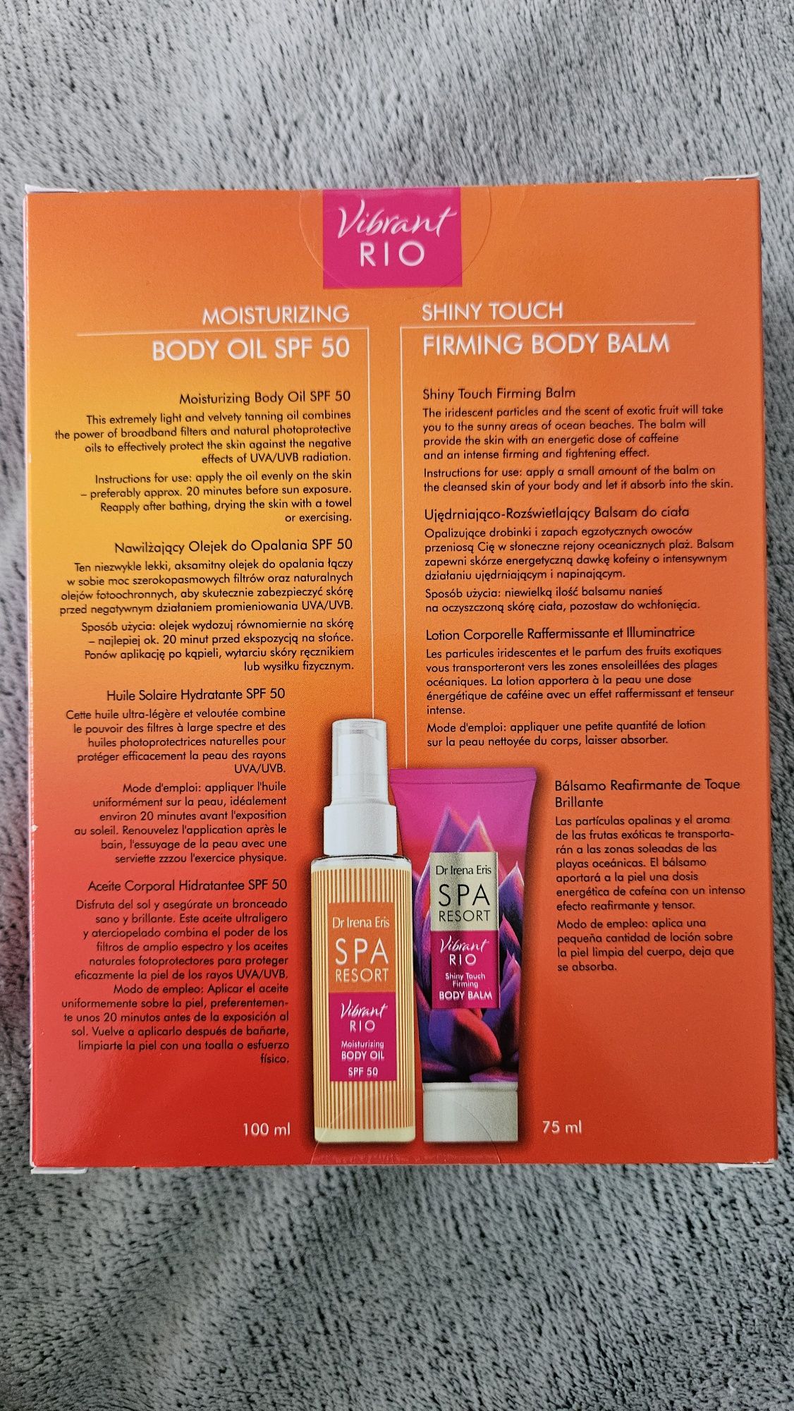 Zestaw dr Irena Eris olejek spf 50 balsam do ciała spa Resort