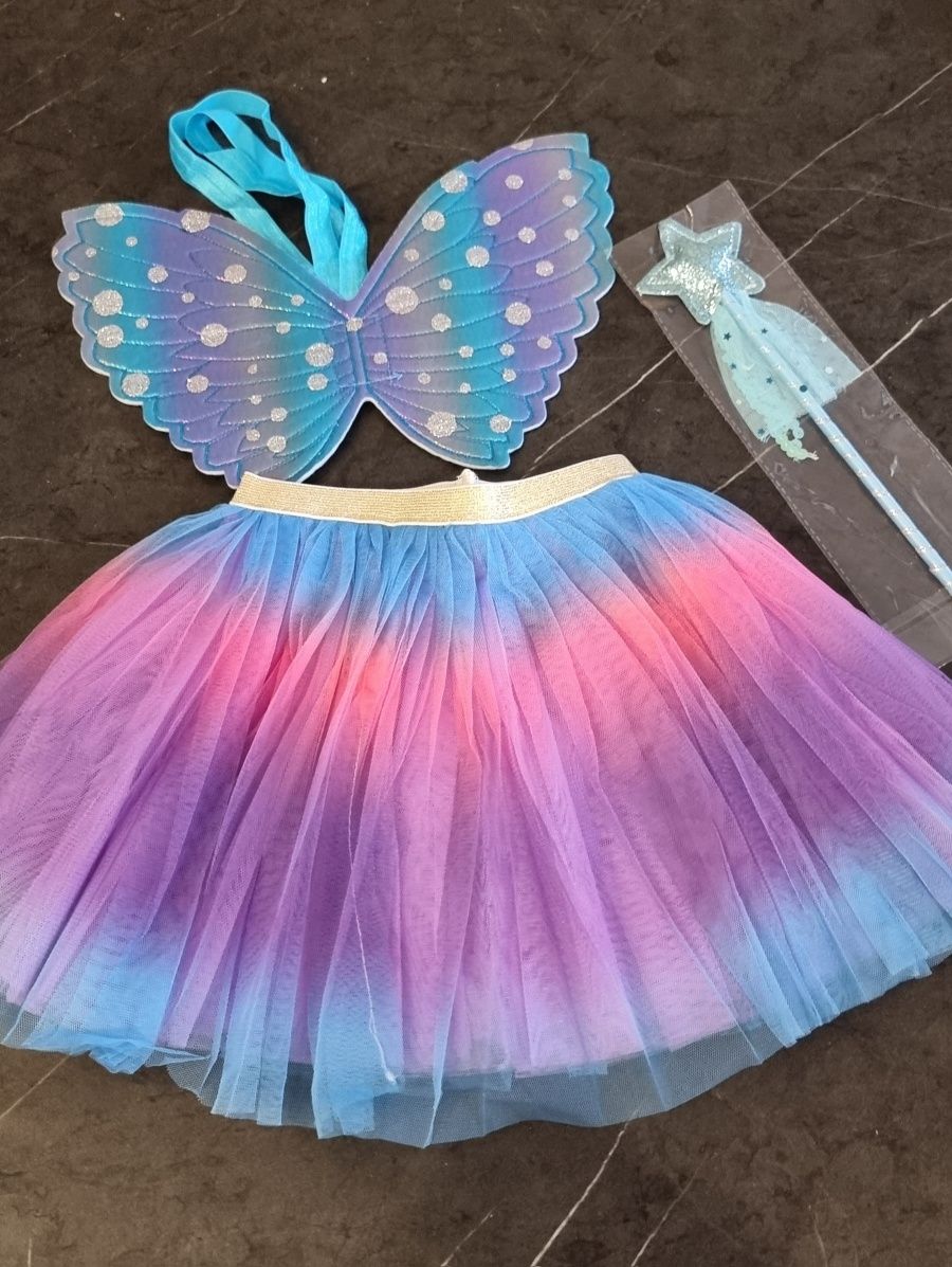 Conjunto Saia Tutu,, Asas De Borboleta e Varinha