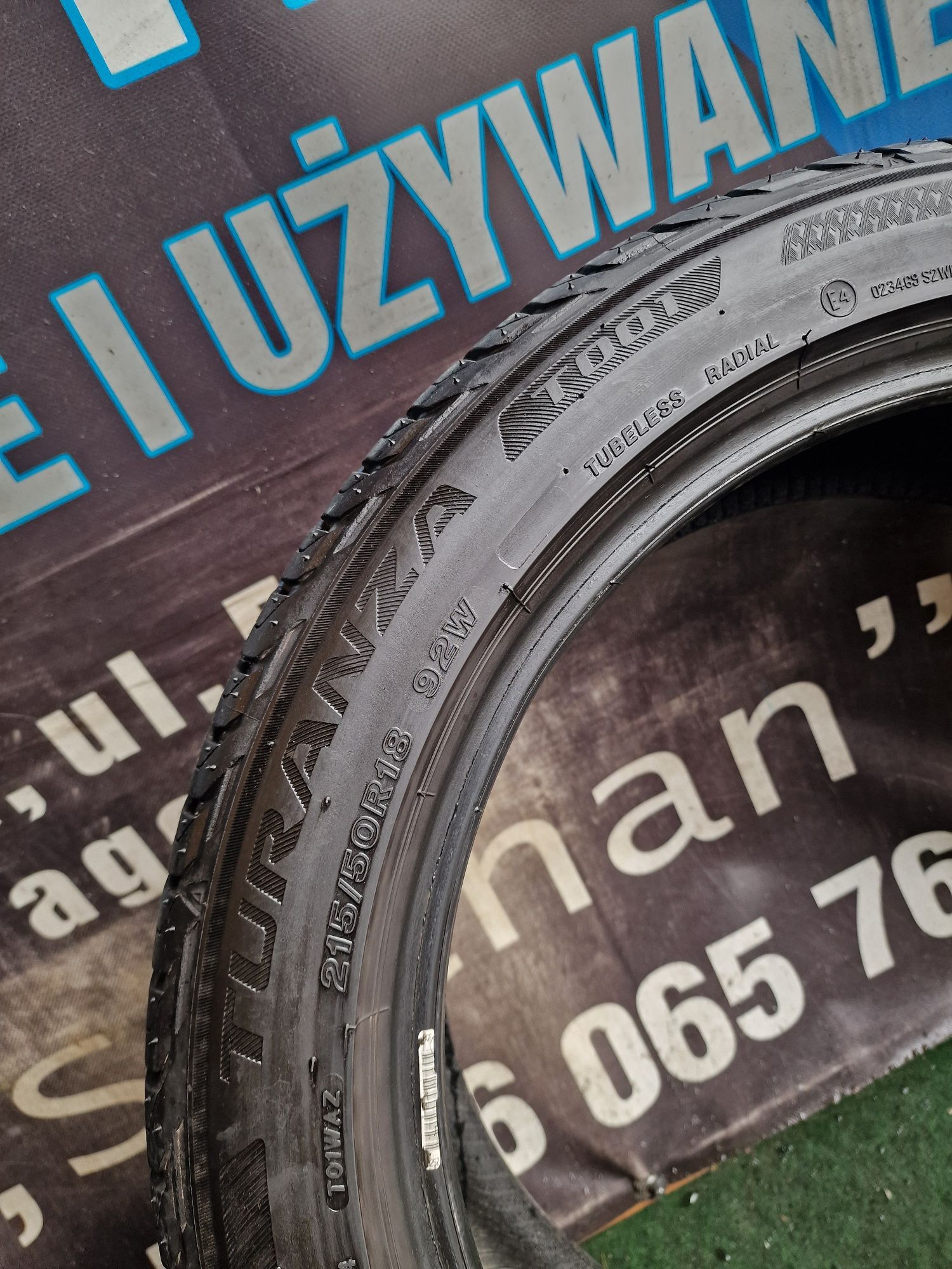Opony letnie 215/50/18 Bridgestone Komplet 8mm jak Nowe