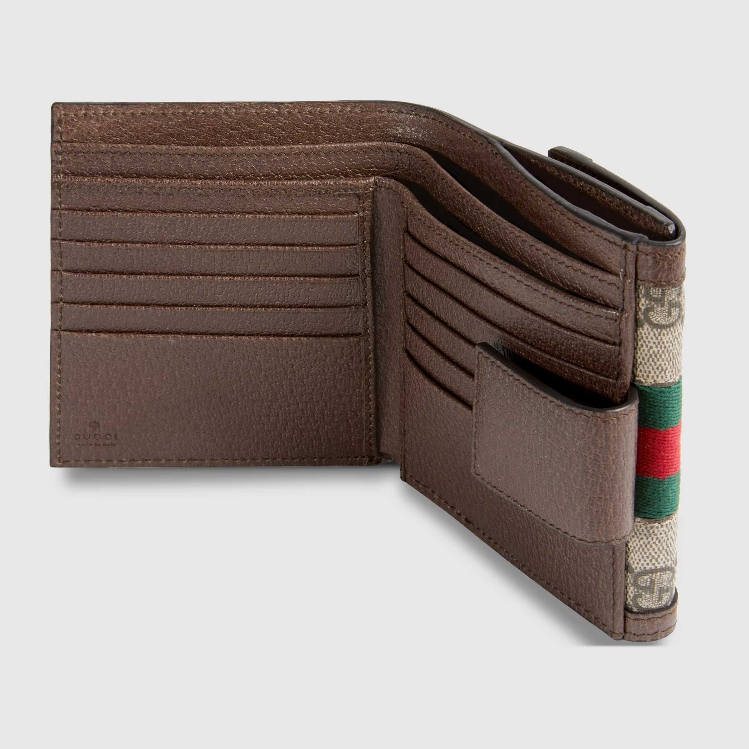GUCCI GG Supreme Ophidia French flap wallet гаманець новий оригінал