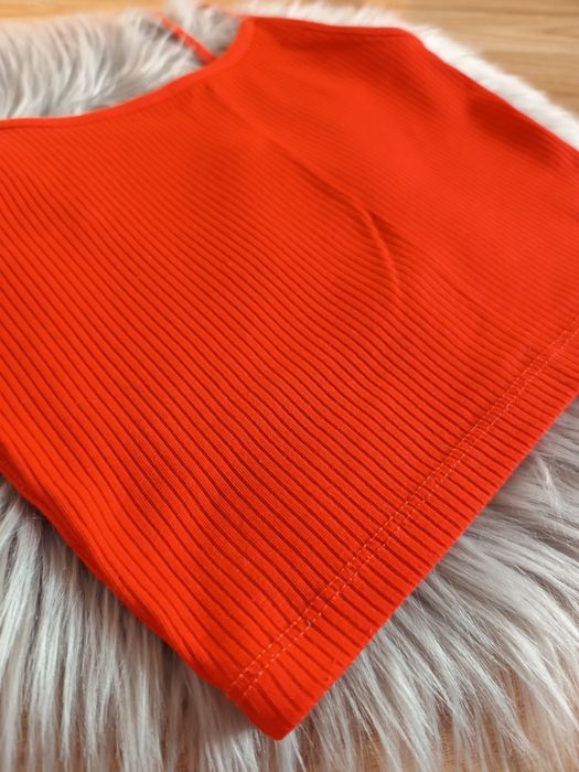 Crop top pomarańczowo czerwony