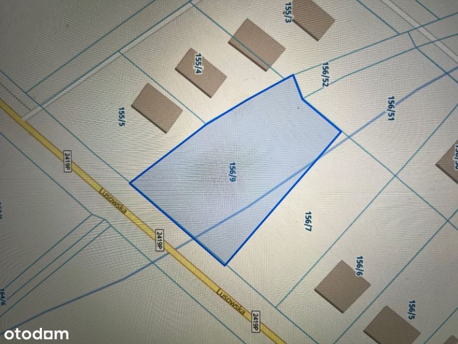 Działka budowlana 1166 m2 Sady ul. Lusowska