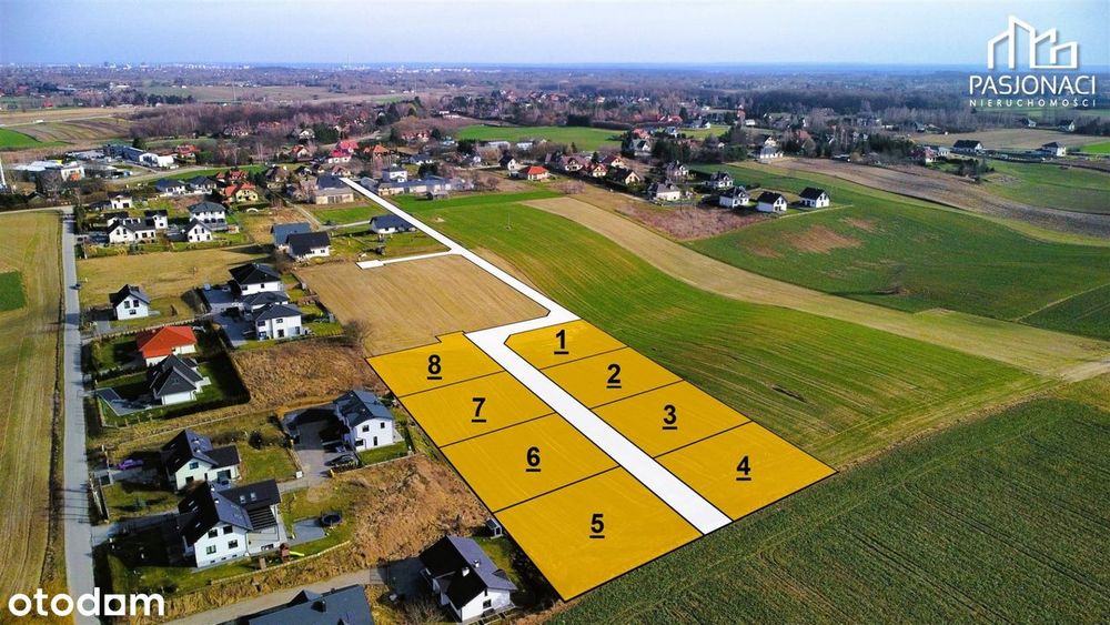 Działki z WZ na zabudowę jednorodzinną Motycz