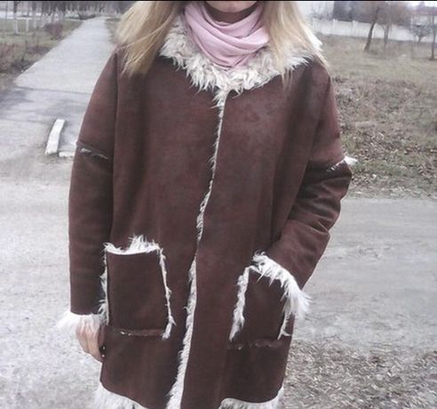 Дубленка пальто с м розмір 44 46 розмер