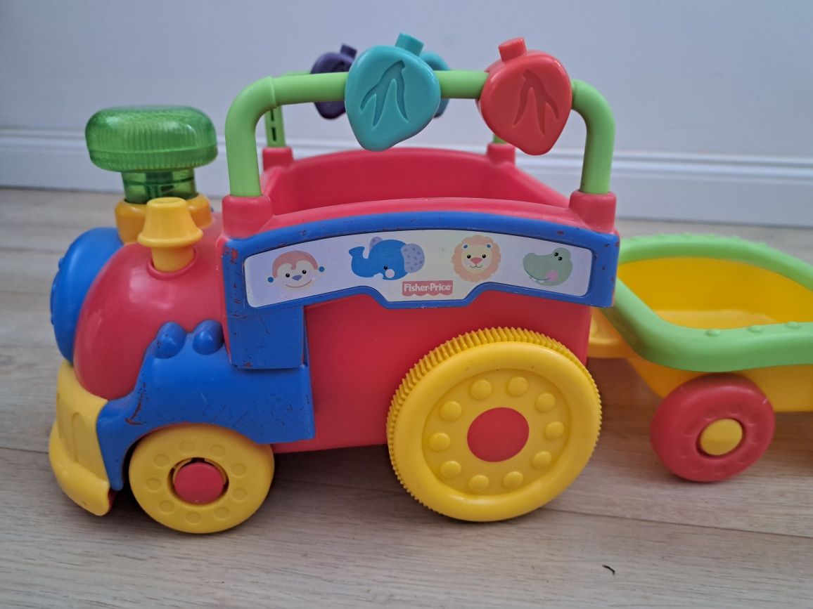 Samochodzik Fisher Price dla dzieci do zabawy, samochód z przyczepką