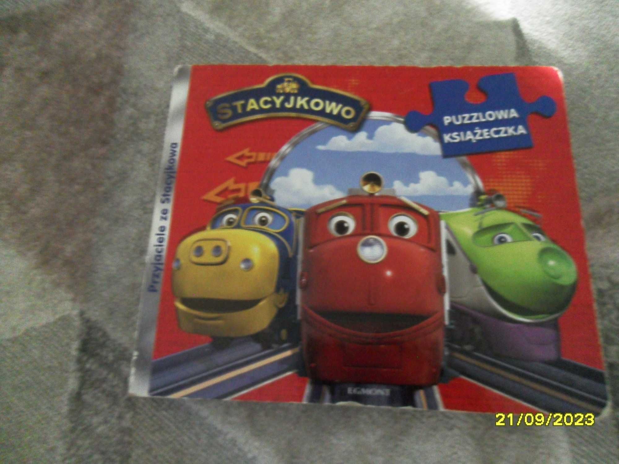 puzzle stacyjkowo książka pociągi