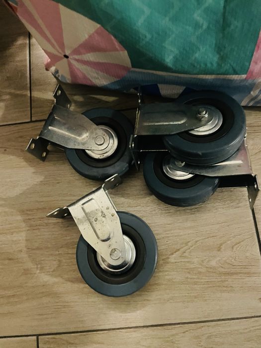Kółka koła gumowe transportowe komplet 4