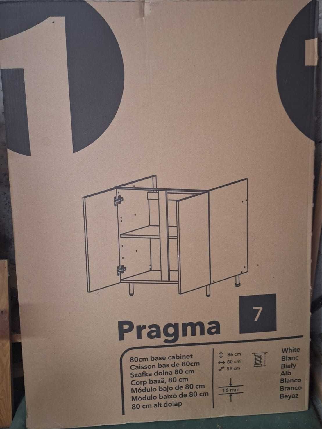 Szafka dolna Pragma 80 cm biała