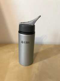 Aluminiowy bidon butelka na wodę z gumowa uszczelką 0,5 L  NOWA