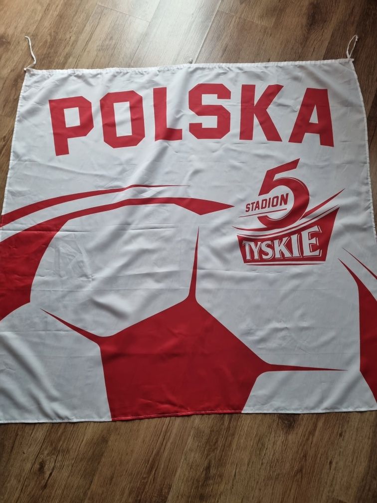 Flaga Polski  Tyskie duża  kolekcja