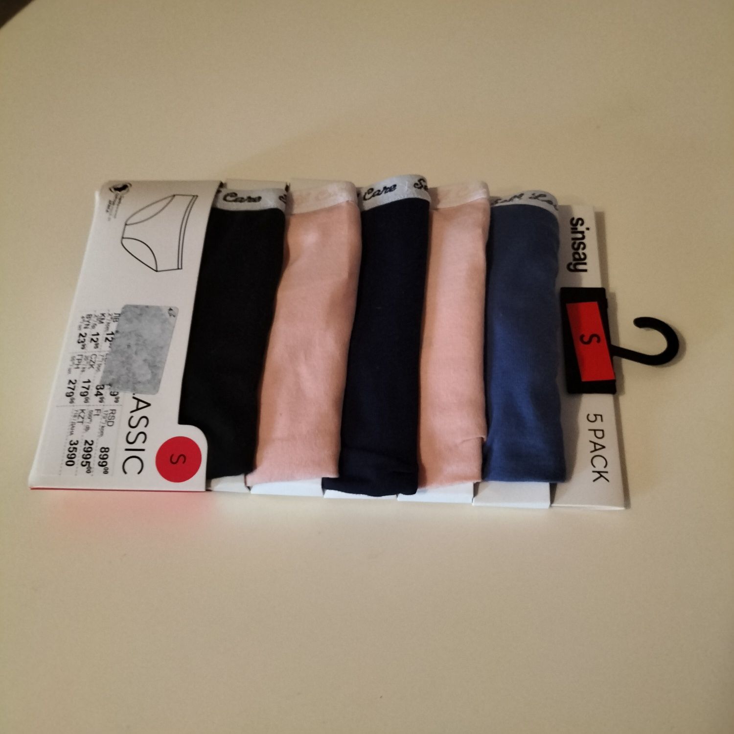 Nowe damskie figi 5 pack roz  S Sinsay