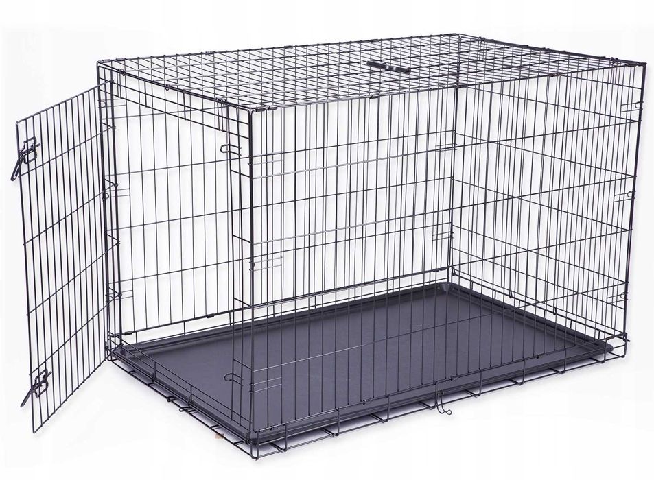 DOG FANTASY klatka kennelowa metalowy kojec 122x84x76cm PIES