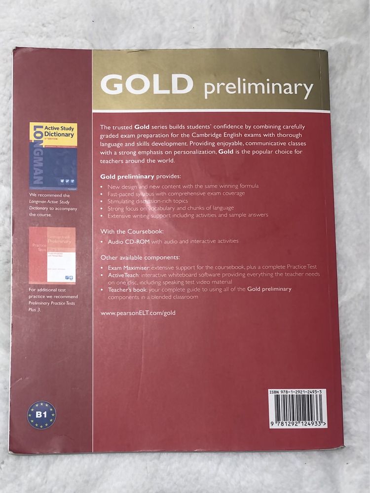 Gold Preliminary Pearson podręcznik coursebook jak nowy