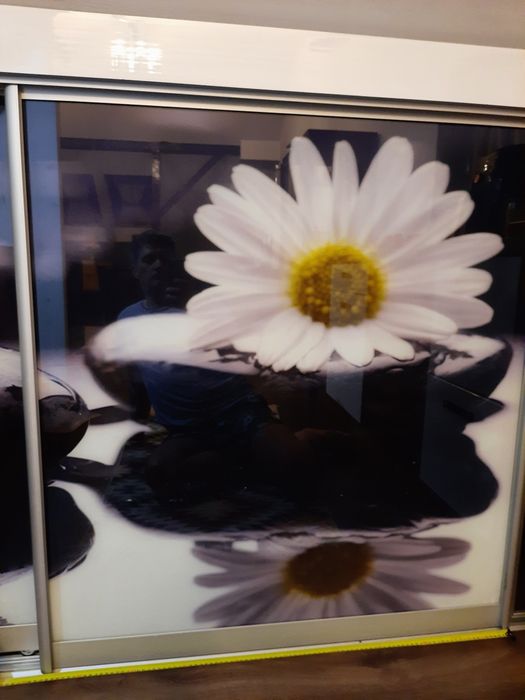 Drzwi przesuwne szklane -szerokość  300cm - wysokość 108cm - 3 skrzydł