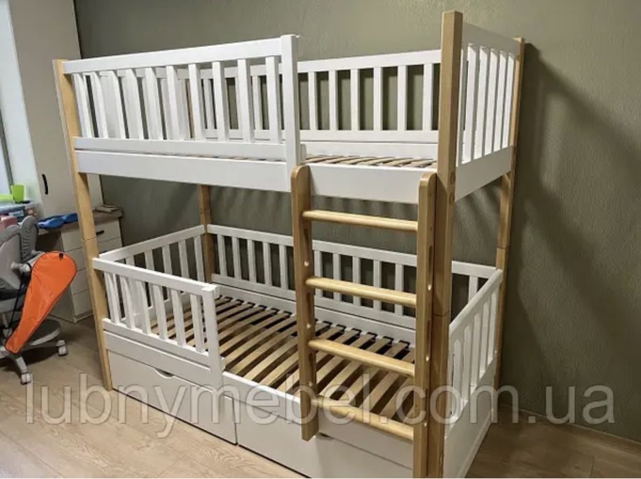 Ліжко двоярусне дерев'яне Синди1 (кровать двухъярусная)