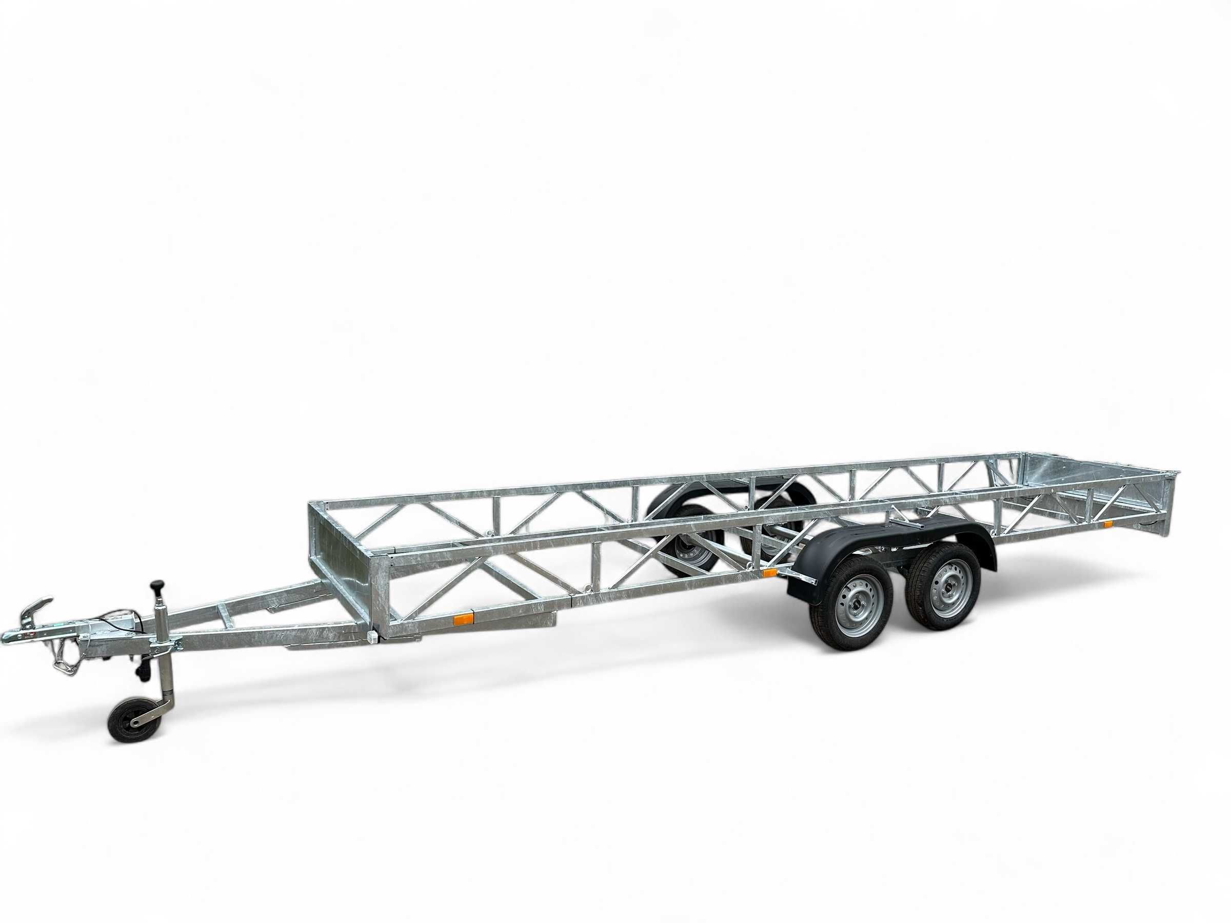 Przyczepa DŁUŻYCA towarowa do przewozu długich elementów 610cm 2x750kg