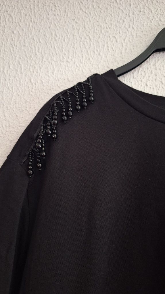 T-shirt com strass Zara