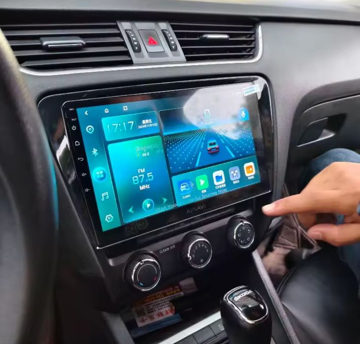 Radio 2 DIN Skoda Octavia (4+32 GB) + Android + Carplay e Android auto