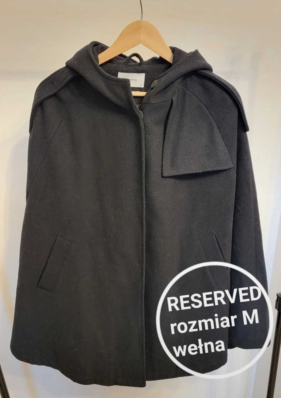 Ponczo peleryna wełniana reserved rozmiar M