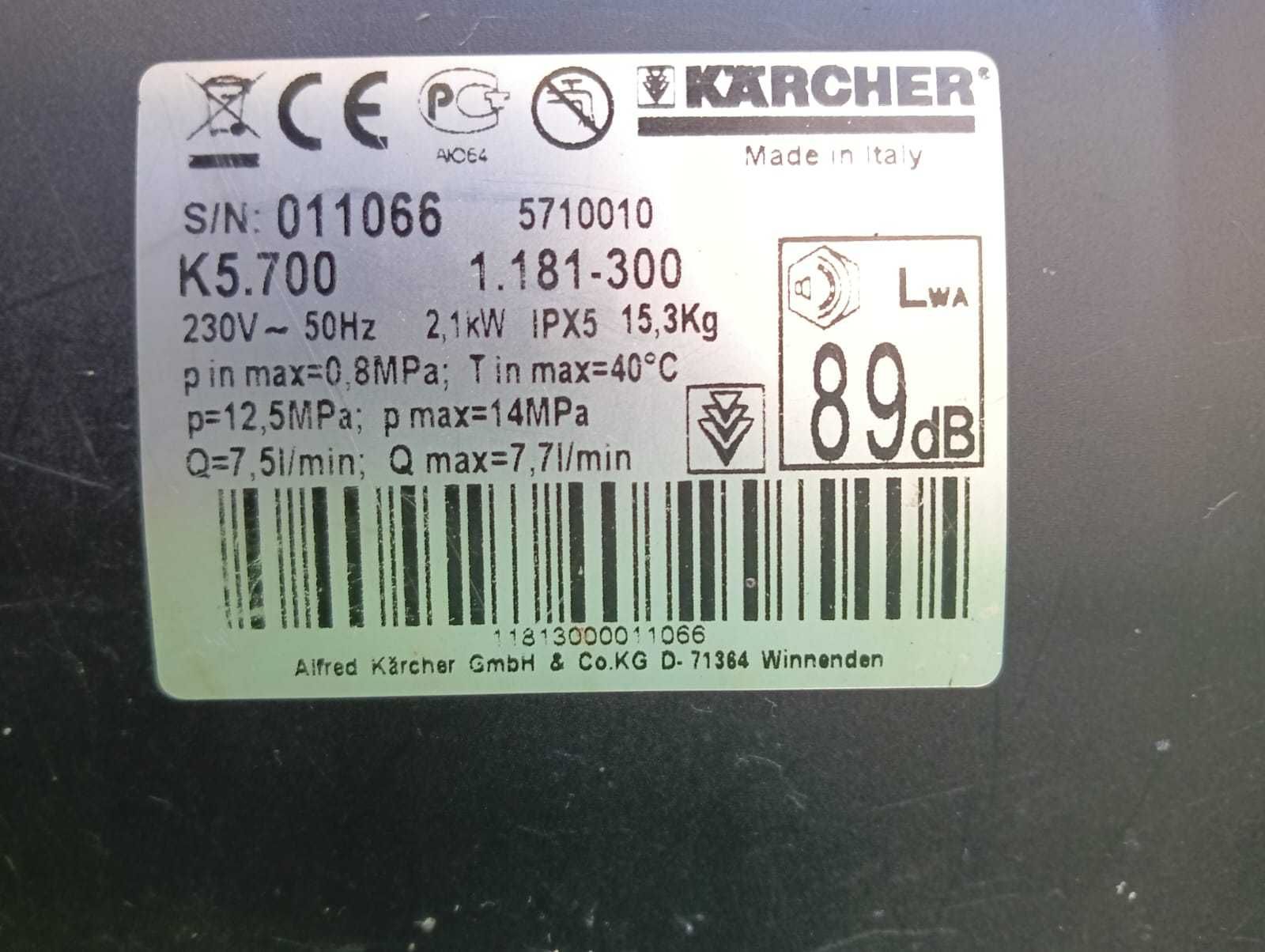 Myjka Karcher K 5.700 Zwijak Gwarancja Wysyłka