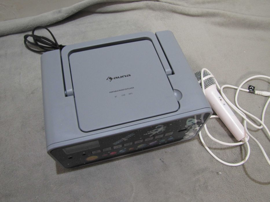 Boombox dla dzieci CD BT USB karaoke z mikrofonem LED Auna Kidsbox