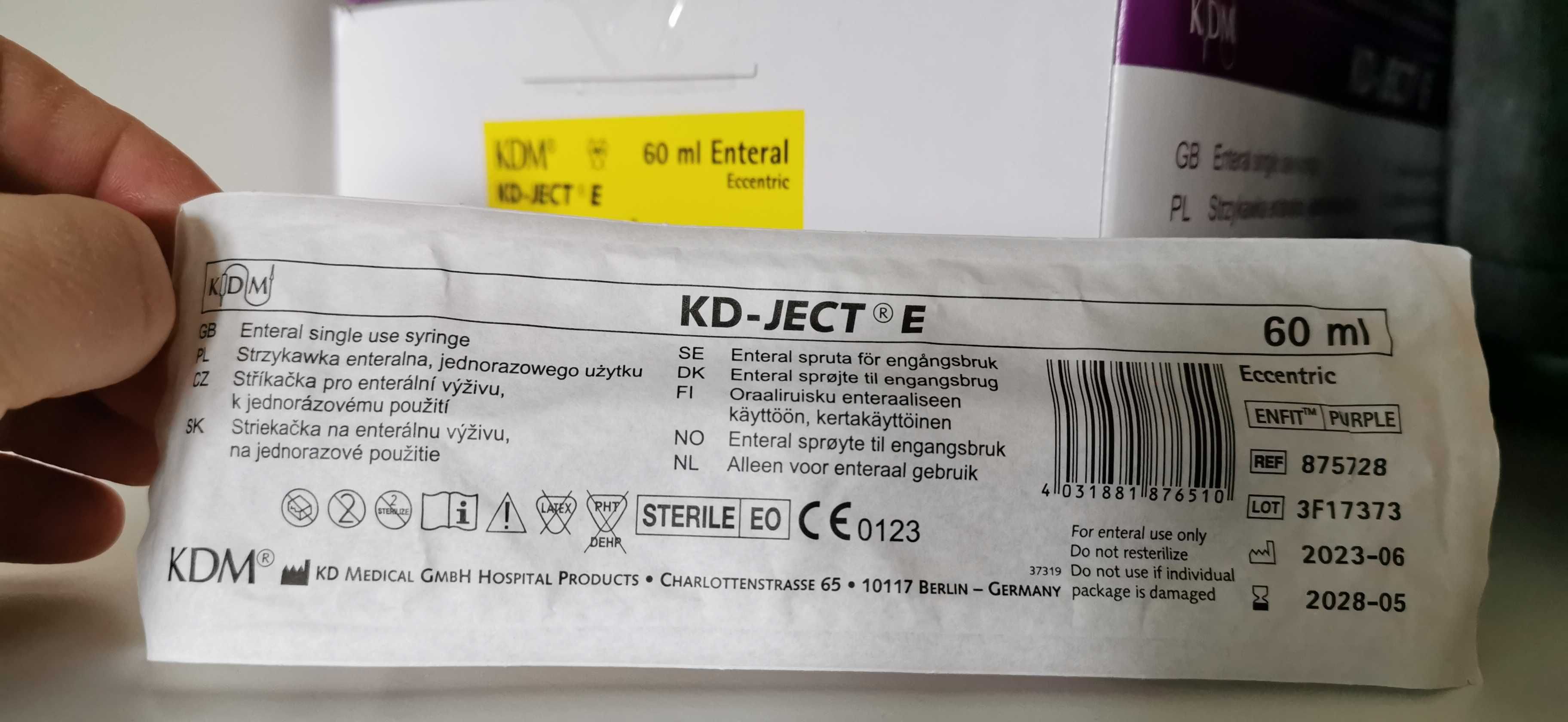 strzykawka do karmienia 60ml enfit - Karton 30 sztuk - KD-JECT E