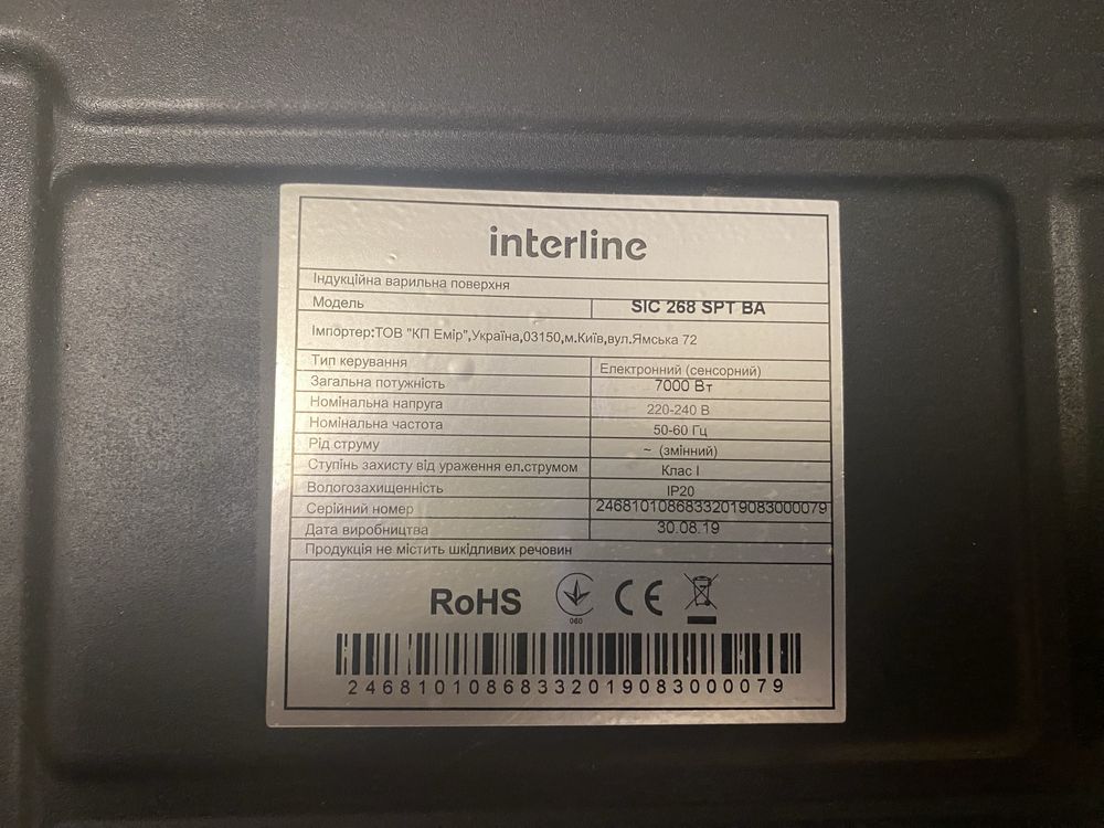 Індукційна плита interline