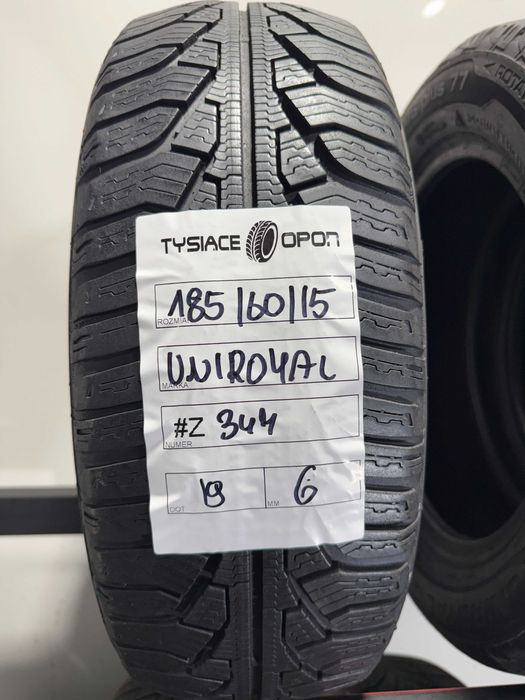 Opony Zimowe 185/60/15 Uniroyal MSPlus77 Komplet #Z347