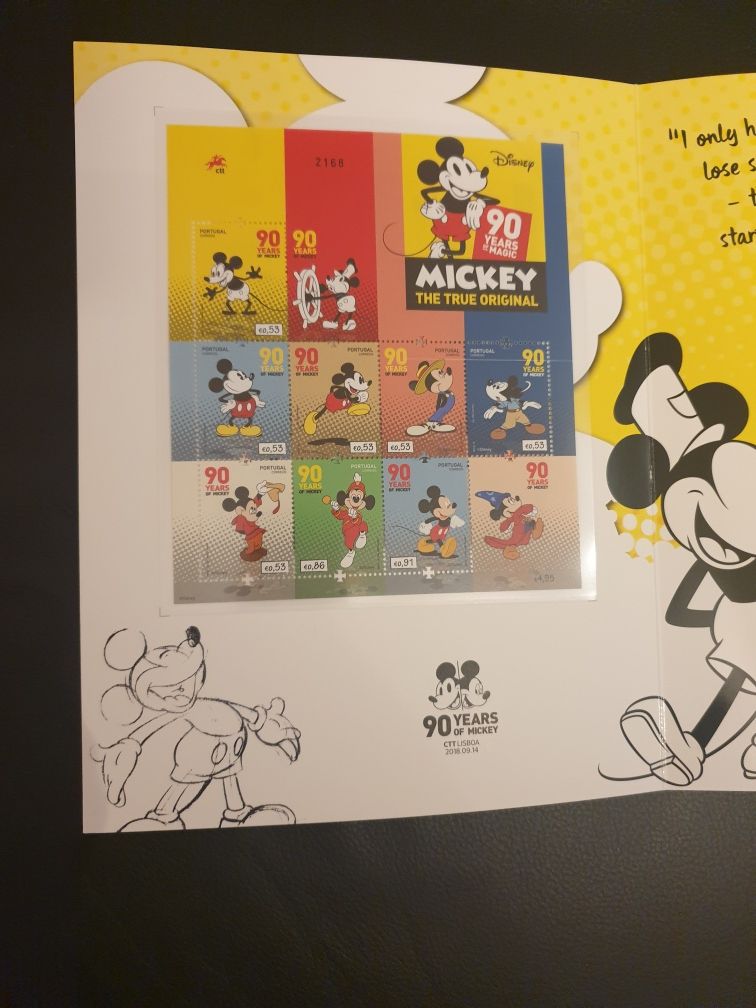 Selos Mickey edição limitada 90 anos