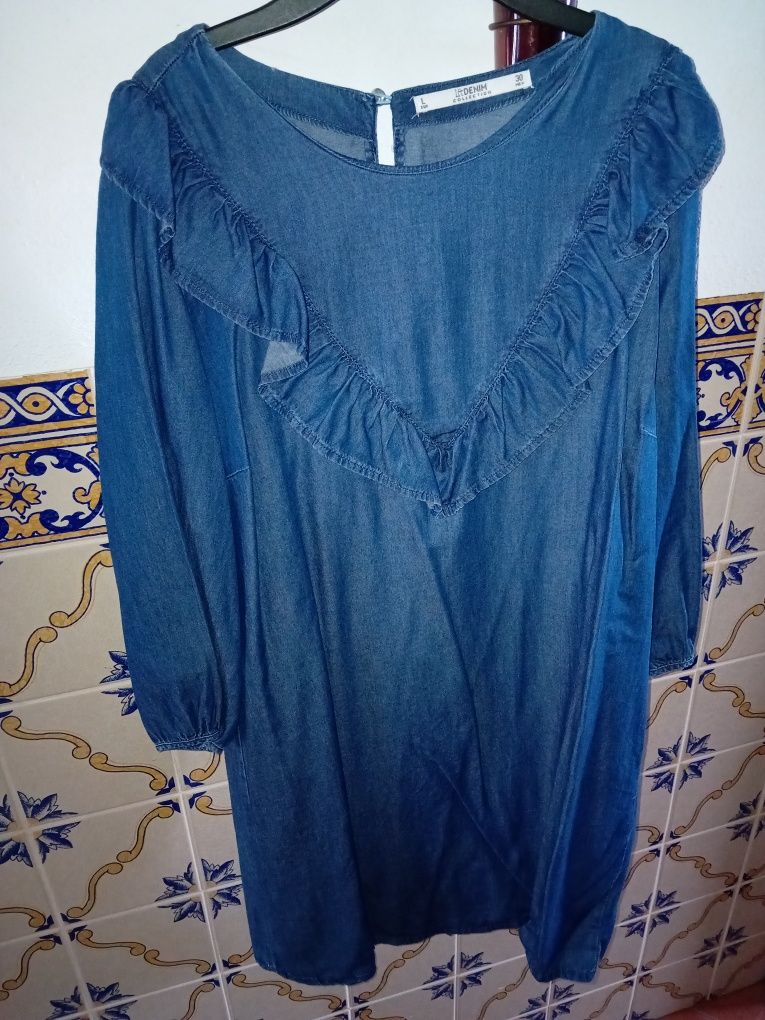 Vestidos ganga Zaŕa e Lefties ótimo estado M/L
