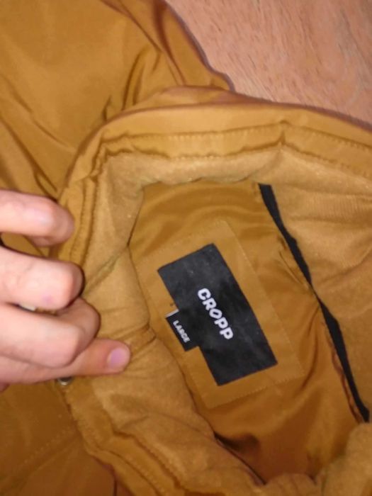 Pikowana kamizelka męska Cropp musztardowy brązowy ciepły rozmiar L