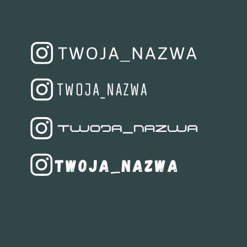 Naklejka z własnym napisem / Instagram / Nick / Logo–wycinanie z folii