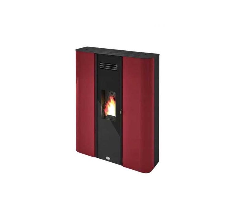 Piec kominek na pellet Eva Calor Diletta 10.5kW 2x DGP czerwony
