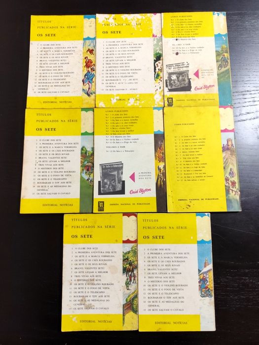 Lote de 8 livros dos Sete - Enid Blyton (Vintage - Anos 70)
