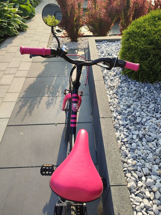 Rower dziewczęcy BTWIN 20 cali róż czarny