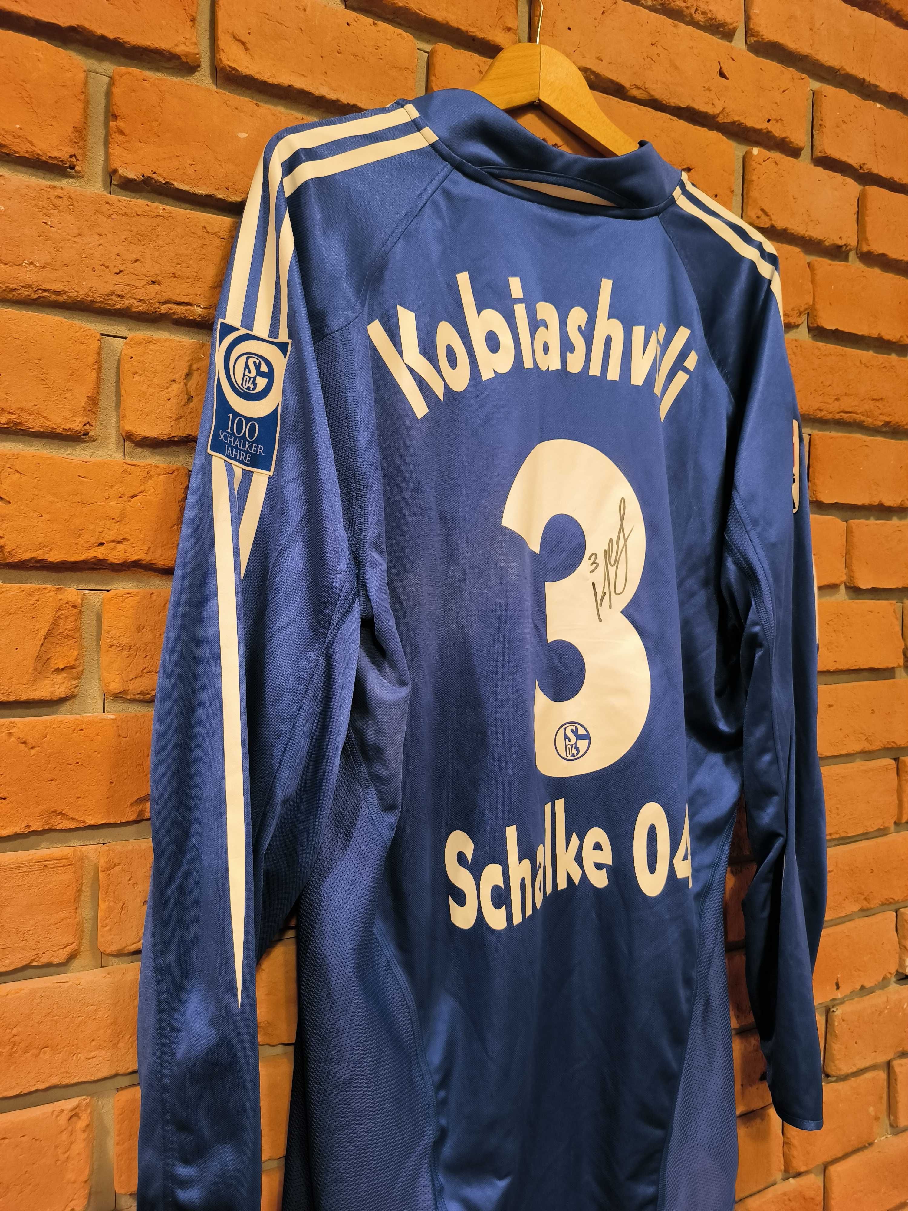 Adidas Koszulka Piłkarska Schalke 04 2004/2005 Kobiashivili Podpisana