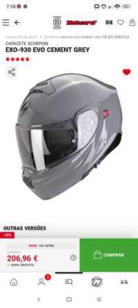 Capacete Scorpion modelar