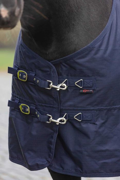 Derka przeciwdeszczowa dla konia RugBe HighNeck, granatowy, Covalliero