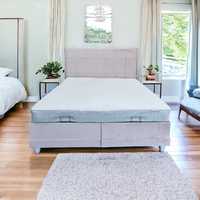 Pudrowy róż Nude łóż sypialniane 160x200cm z pojemnikiem materacem tra