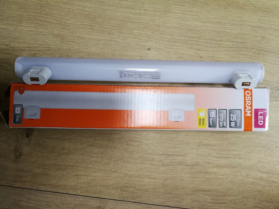 Świetlówka Osram LED S14s 3.5W = 25W 370lm 2700K Ciepła 145° 30cm