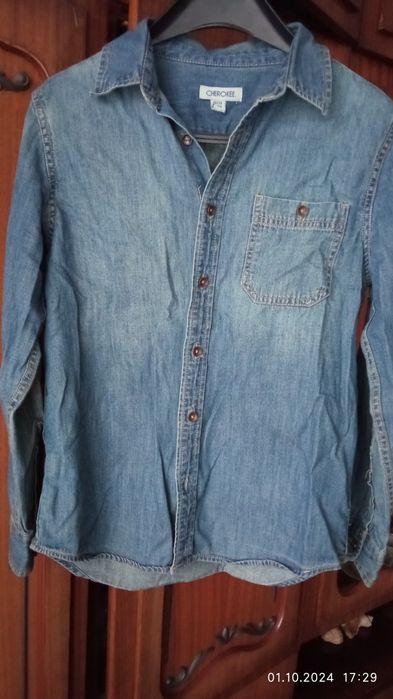 Сорочка джинсова на хлопчика 10 років