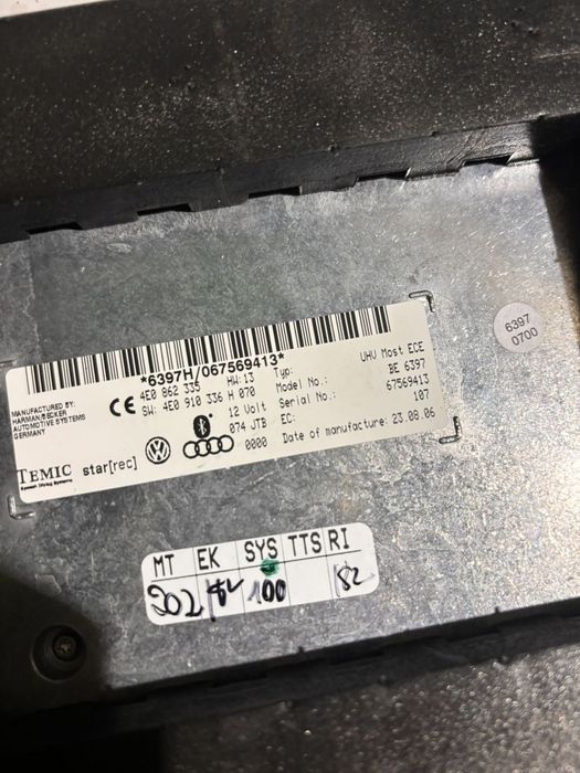 Moduł sterownik bluetooth 4F A4 Audi A6 C6 4E0 862 335