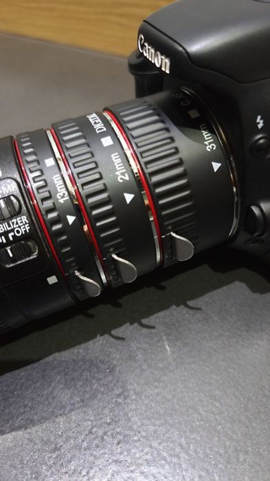 Canon EOS 600D, kit tubos extensores macro, manuais