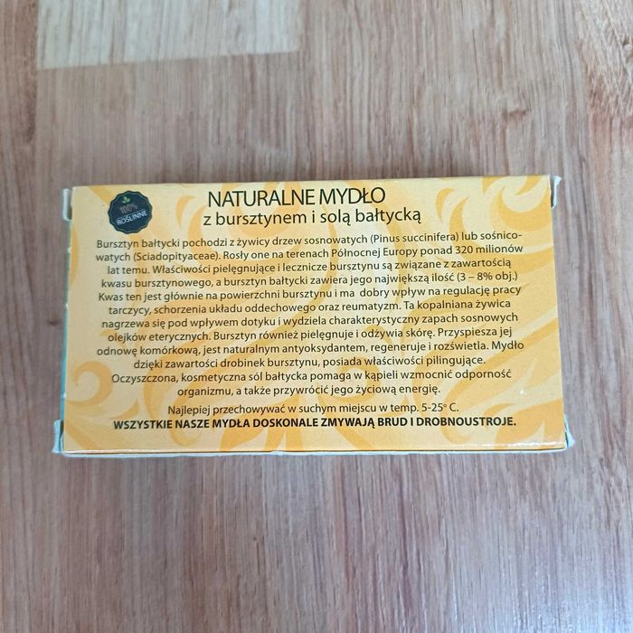 Naturalne mydło z bursztynem i solą bałtycką Powrót do natury