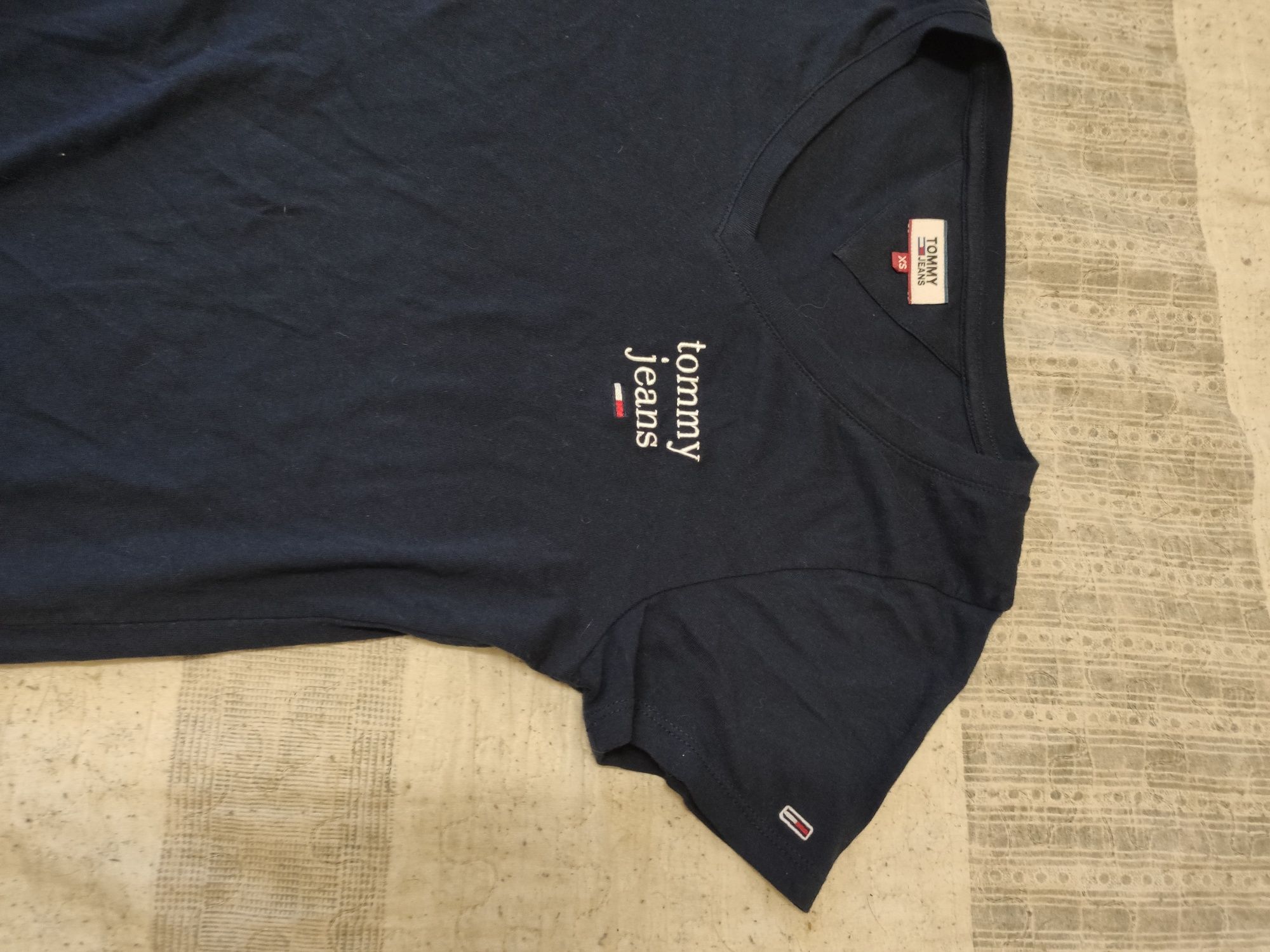 Bluzka koszulka t-shirt Tommy Hilfiger granatowa xs