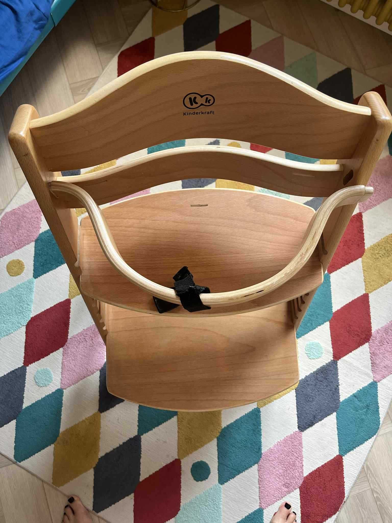 KINDERKRAFT ENOCK krzesełko do karmienia | Drewniany
